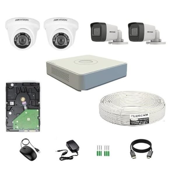 Hikvision 4CH CCTV Camera Package